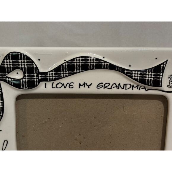 Vintage I love my Grandma Picture Frame Poem Sentiment Children 4" x 6" pottery - Picture 3 of 11